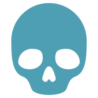 Kafatası düz simgesi