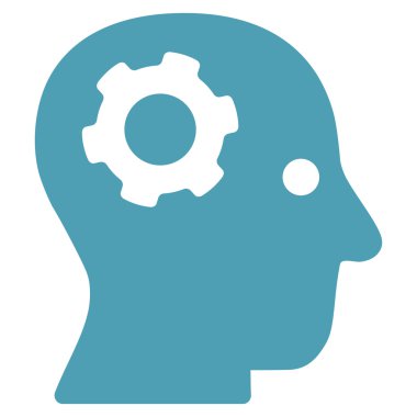 Düşünme düz simgesi