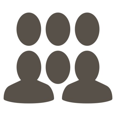 Kalabalık düz simgesi