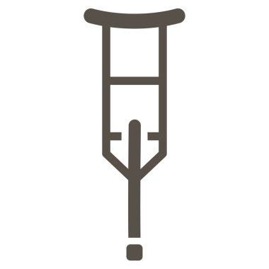 koltuk değneği düz simgesi