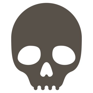 Kafatası düz simgesi