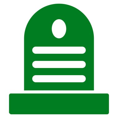 Mezar taşı düz simgesi