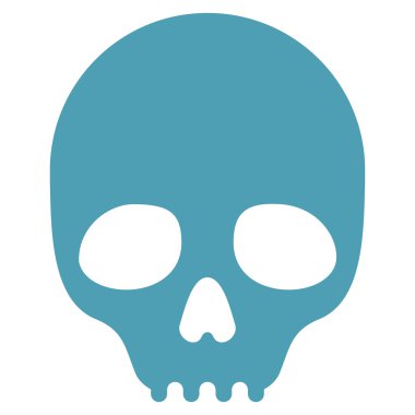 Kafatası düz simgesi