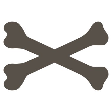 Kemikler düz simgesi