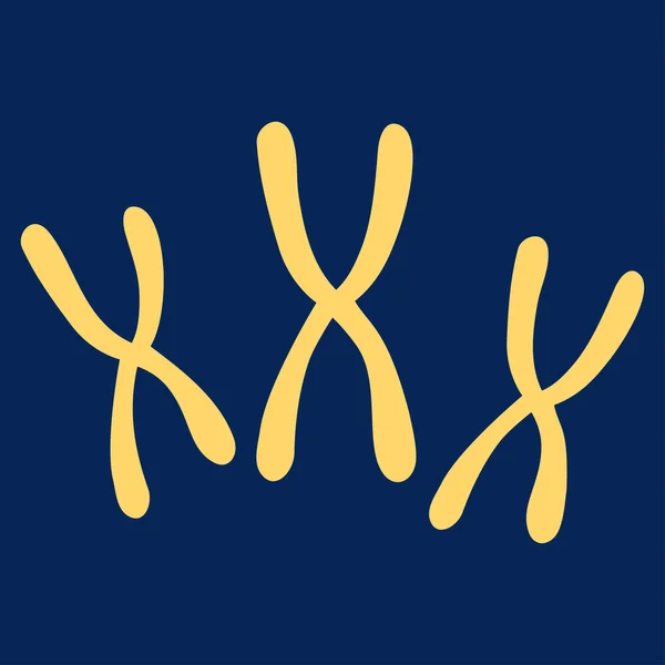 Cromossomas ícone plano — Vetor de Stock