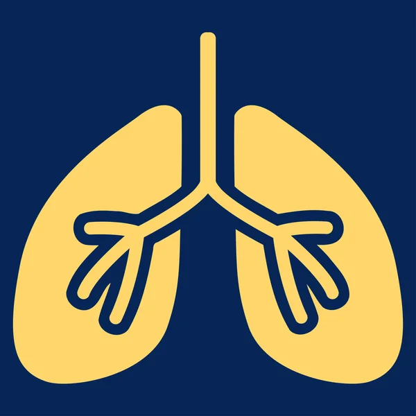 Pulmones Apartamento Icono — Vector de stock