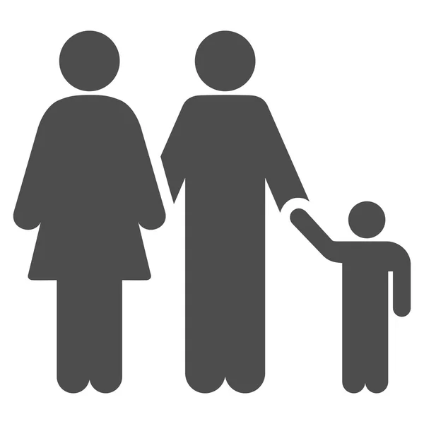 Familie Platte Pictogram — Stockvector