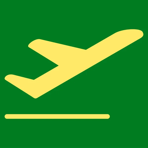 Flygplan avgång Flat ikonen — Stock vektor