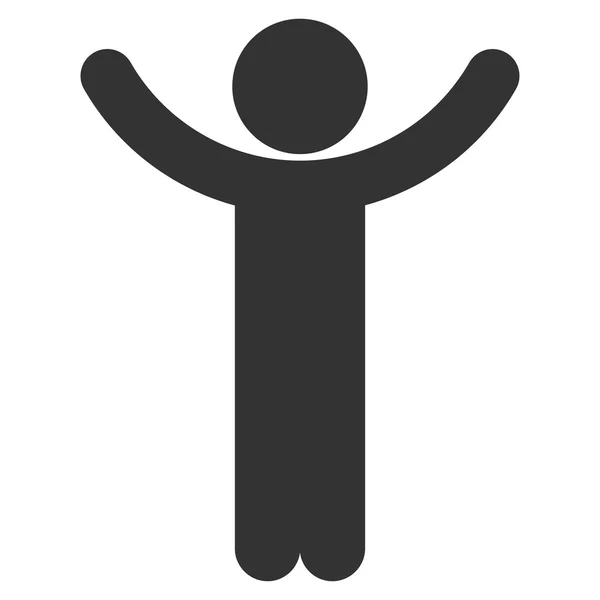 Handen omhoog kind pictogram — Stockvector