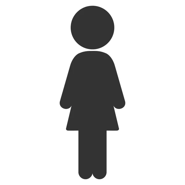 Icono de chica de pie — Vector de stock