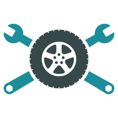 Lastik Servisi düz simgesi