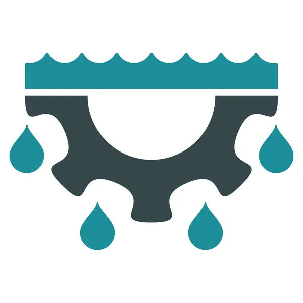 Плоская икона службы водоснабжения — стоковое фото