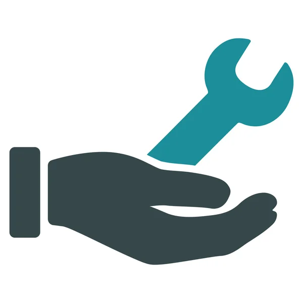 Wrench Service Flat Icon — Stock Photo, Image