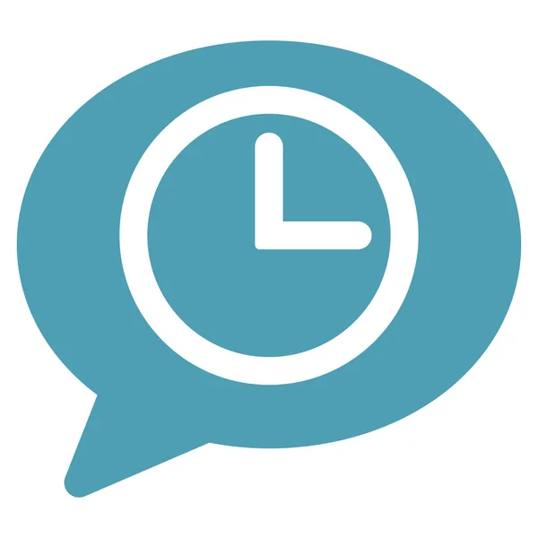 Ícone de tempo de mensagem plana — Fotografia de Stock