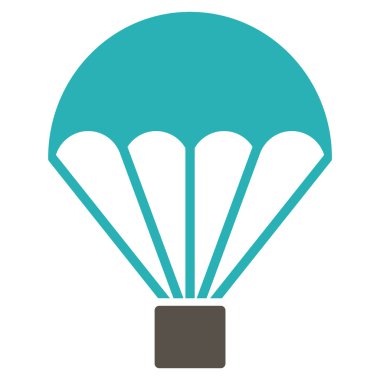 Paraşüt düz simgesi