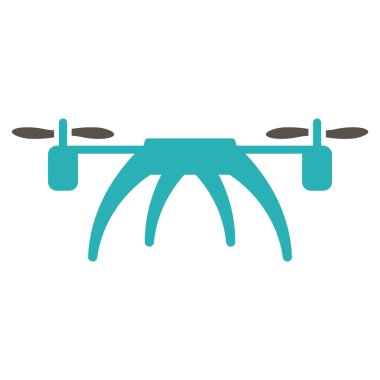 Rotorcraft düz simgesi
