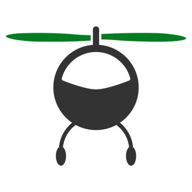 Helikopter düz simgesi