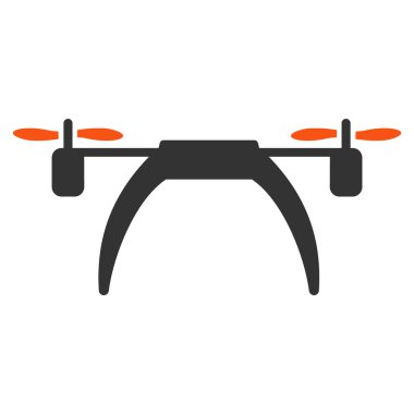 Helikopter düz simgesi