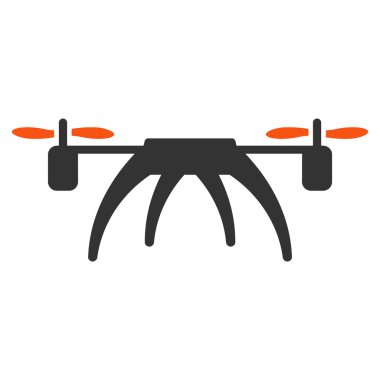 Rotorcraft düz simgesi