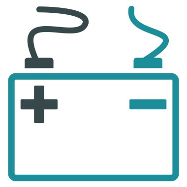 Akümülatör düz simgesi