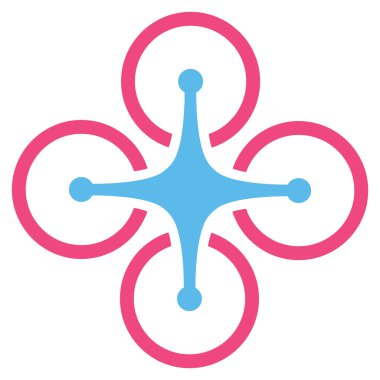 Quadrocopter düz simgesi