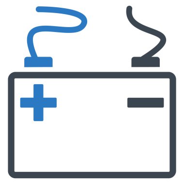 Akümülatör düz simgesi