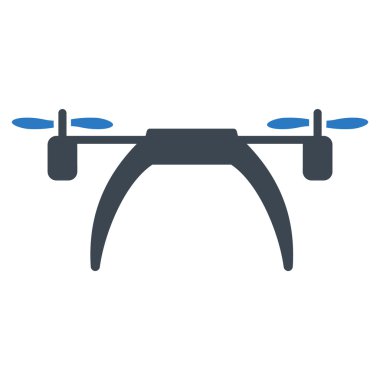 Helikopter düz simgesi