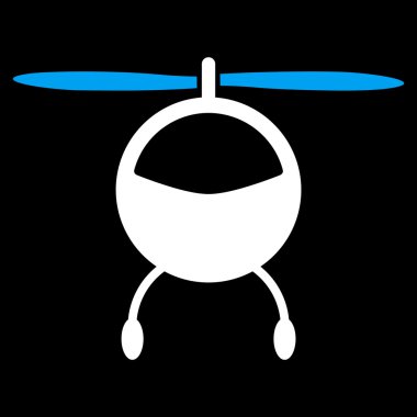 Helikopter düz simgesi