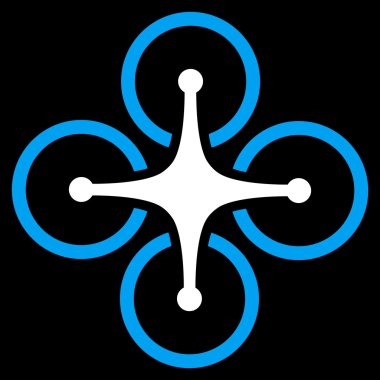 Quadrocopter düz simgesi