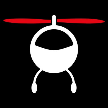 Helikopter düz simgesi