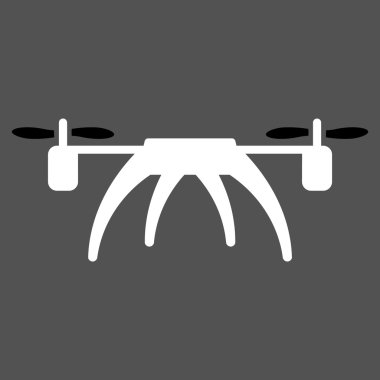 Rotorcraft düz simgesi