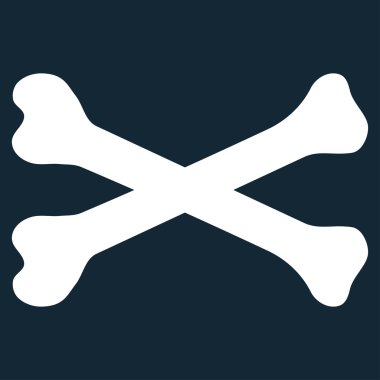 Kemikler düz simgesi