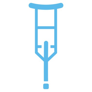 koltuk değneği düz simgesi