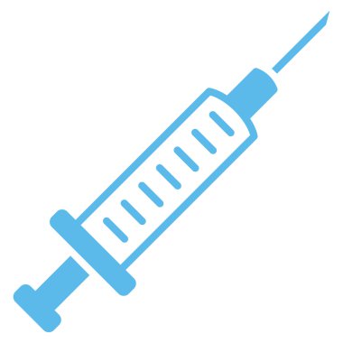 Şırınga düz simgesi