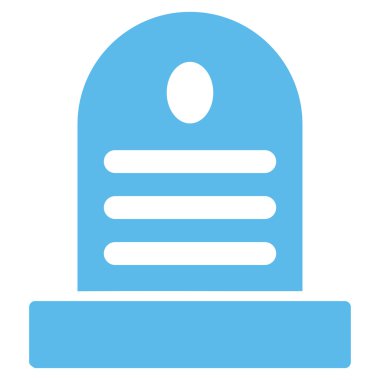 Mezar taşı düz simgesi