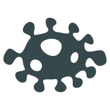 Bakteri düz simgesi