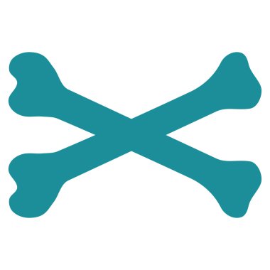 Kemikler düz simgesi