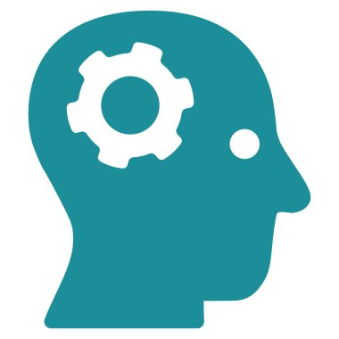 Düşünme düz simgesi