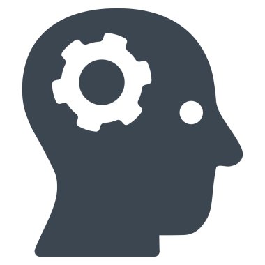 Düşünme düz simgesi