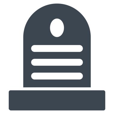 Mezar taşı düz simgesi