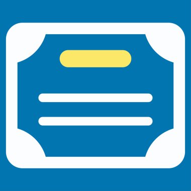 Sertifika Düz Simgesi