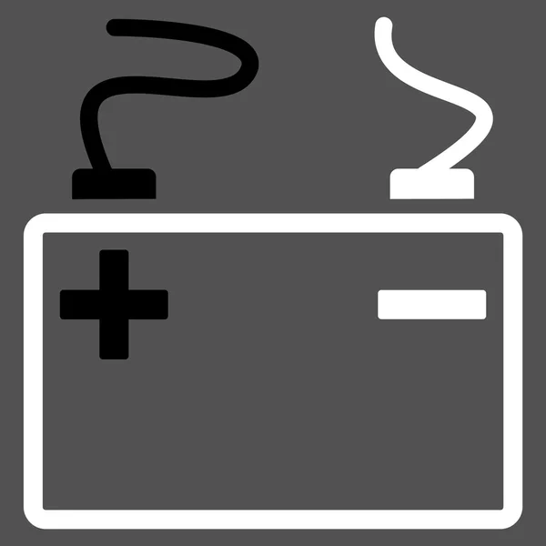 Accumulator platte pictogram — Stockvector