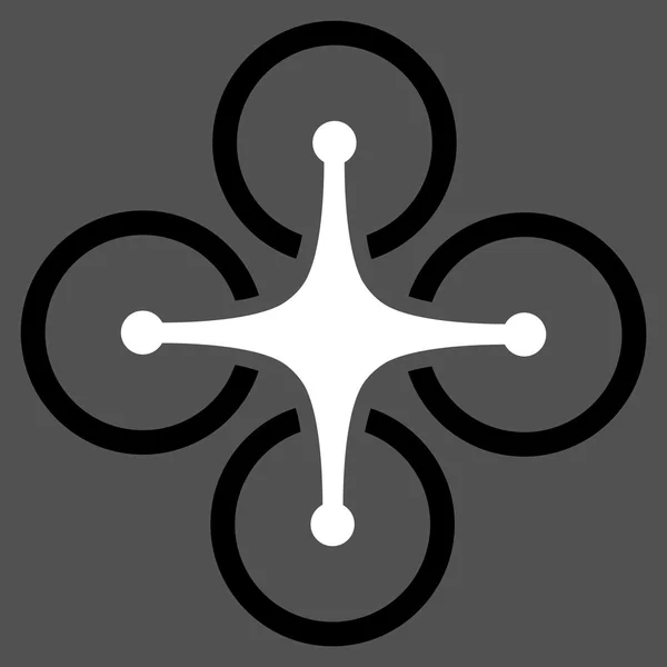 Quadrocopter Icono plano — Vector de stock