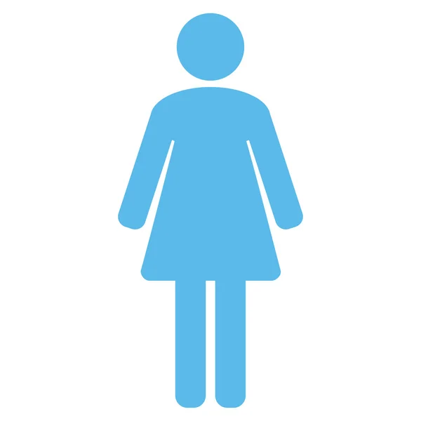 Femme Icône plate — Image vectorielle