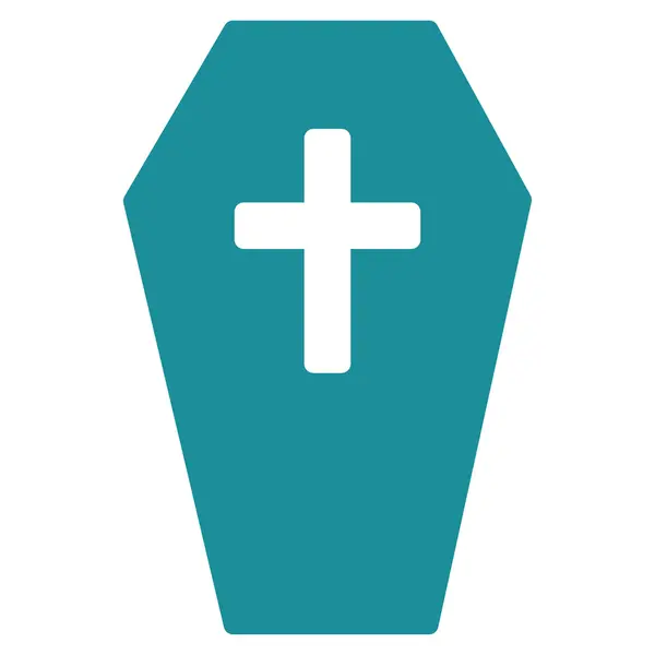 Coffin Flat Icon — Stock Vector