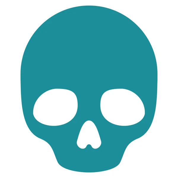 Icono plano del cráneo — Vector de stock