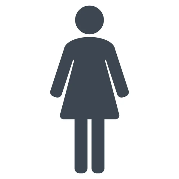 Mujer Icono plano — Vector de stock