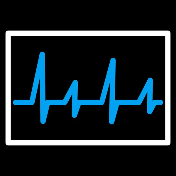 Icono plano de cardiograma — Vector de stock