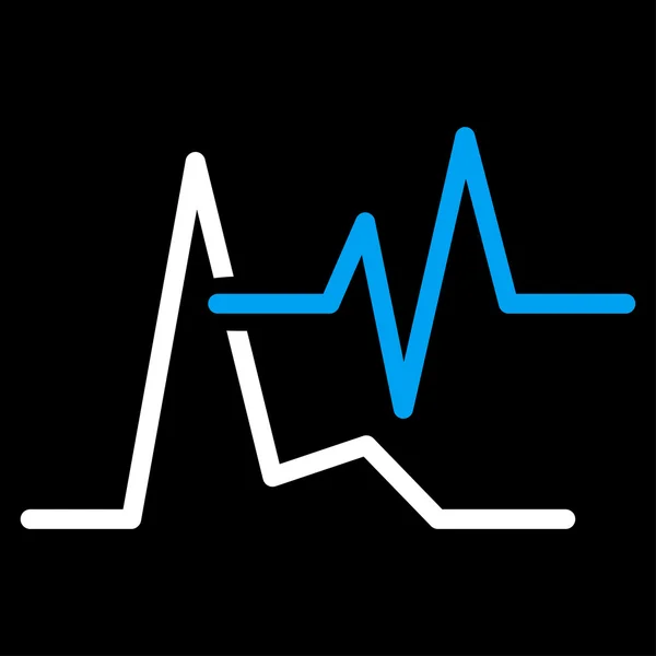 Ecg ícone plano —  Vetores de Stock