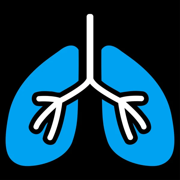 Pulmones Apartamento Icono — Vector de stock